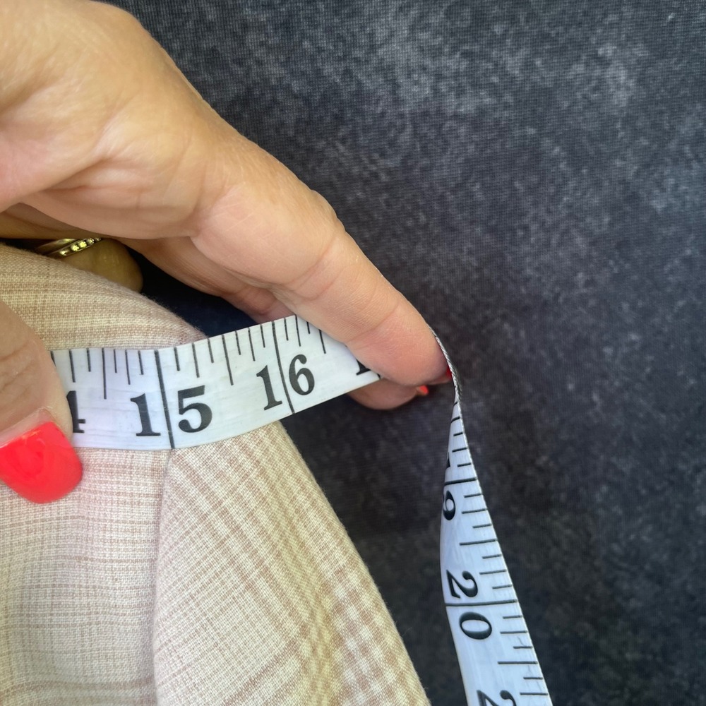 House of Harlow 1960 Womens Tan Windowpane Blazer Jacket XS Professional Classy - Picture 13 of 14